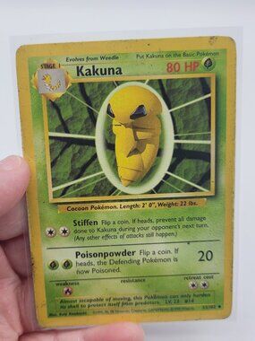 1999 Pokémon TCG Kakuna Base Set 33/102 Unlimited Uncommon HP